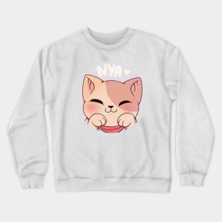 Cute Neko icon sticker Crewneck Sweatshirt